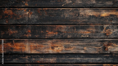 Rustic dark brown wooden texture panoramic wood background banner