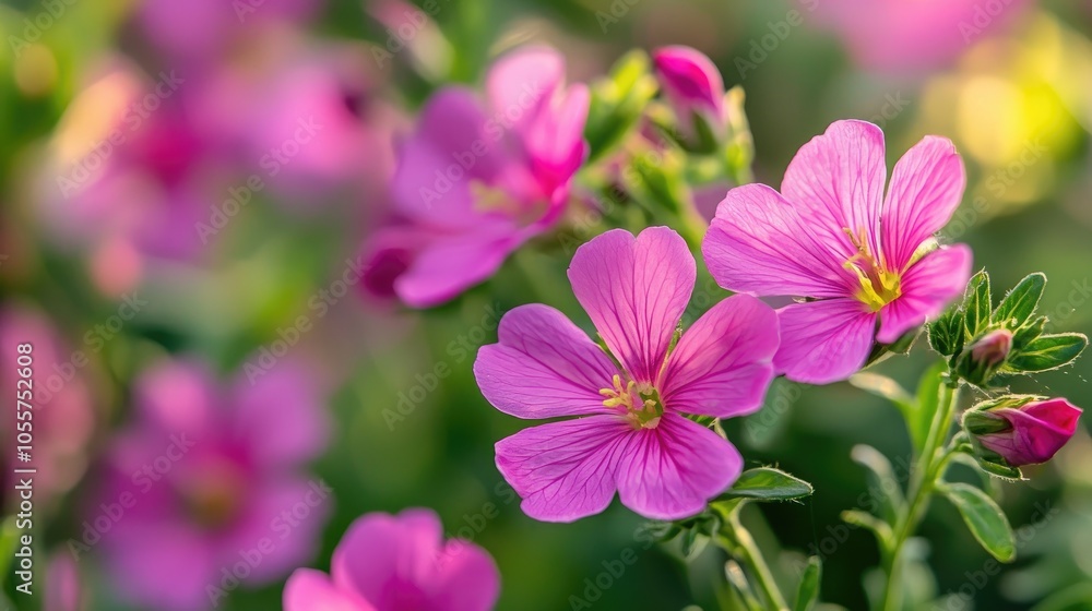 Pink Flower In Summer Garden Common Purslane Verdolaga Pigweed Little Hogweed Pusley Pink Flower In Summer Garden Common Purslane Verdolaga Pigweed Little Hogweed Pusley