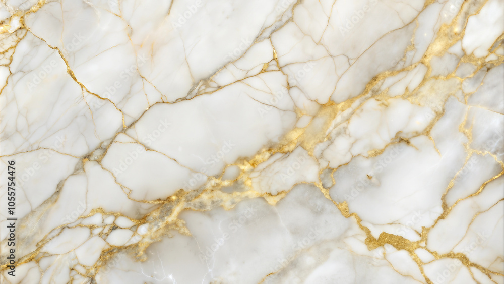 Fototapeta premium Elegant white marble with golden veins for luxurious interior design and decor