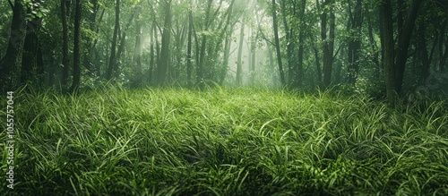 Crude Green Forest Grass