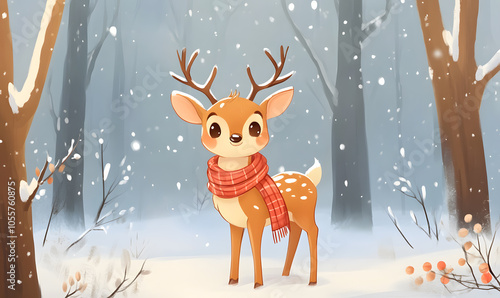 Joyful Christmas and New Year Collection: Santa, Festive Animals, Whimsical Decorations, Cozy Holiday Scenes, and Playful Winter Elements on White Background