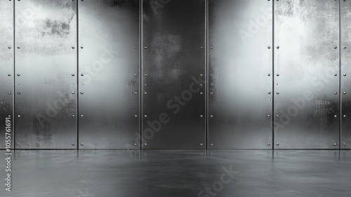 Smooth wide metal plate backdrop made of steel or aluminum