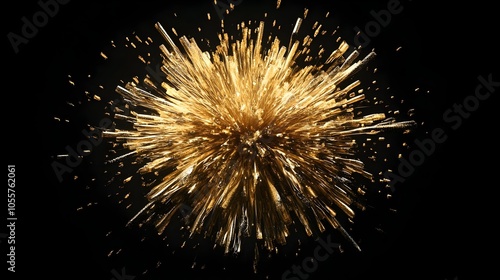 Wallpaper Mural Glittering Golden Firework Explosion in Festive Torontodigital.ca