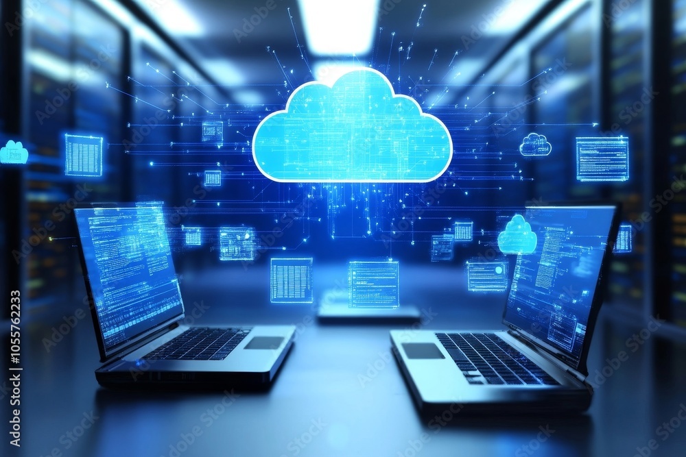 Cloud computing technology concept. Cloud computing technology concept.