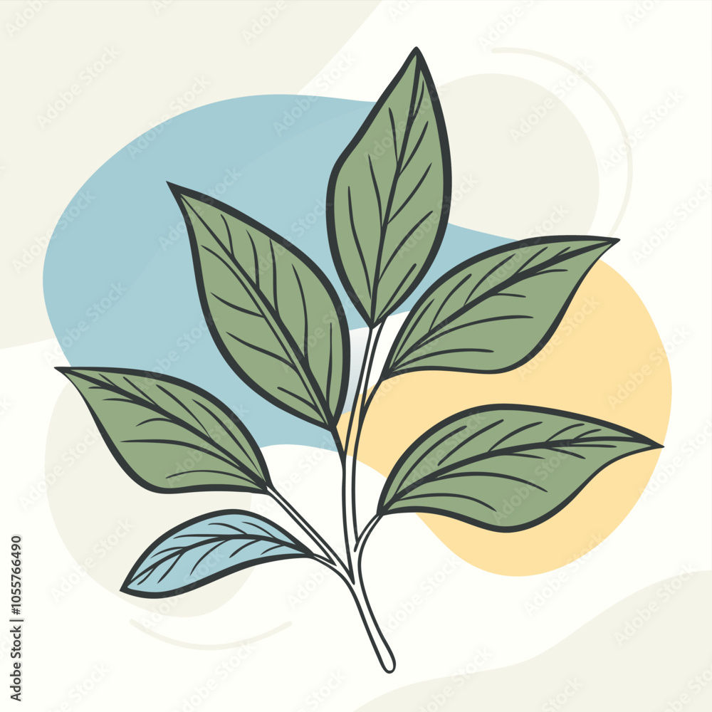 Fototapeta premium Abstract pattern of tea leaves for banner
