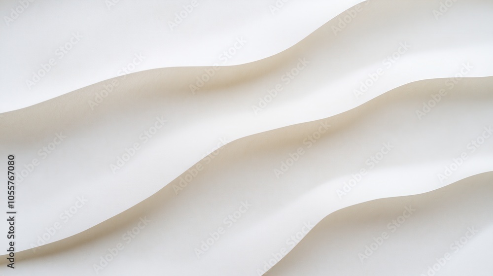Soft, white fabric drapes in gentle waves, creating a serene and elegant texture ideal for backgrounds and design. Soft, white fabric drapes in gentle waves, creating a serene and elegant texture ideal for backgrounds and design.