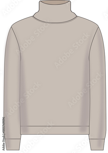Mens high neck sweater vector design