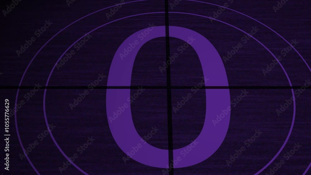 Numbers countdown in film leader.4k animation video. Numbers countdown in film leader.4k animation video.