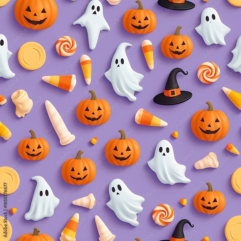 Fototapeta premium Halloween Flat Icon Pack