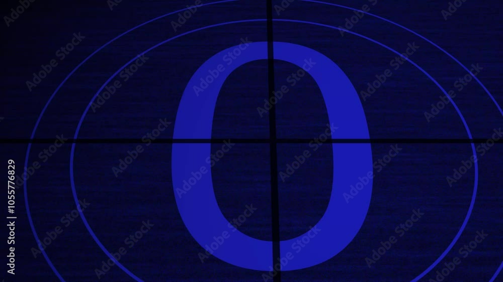 Numbers countdown in film leader.4k animation video. Numbers countdown in film leader.4k animation video.