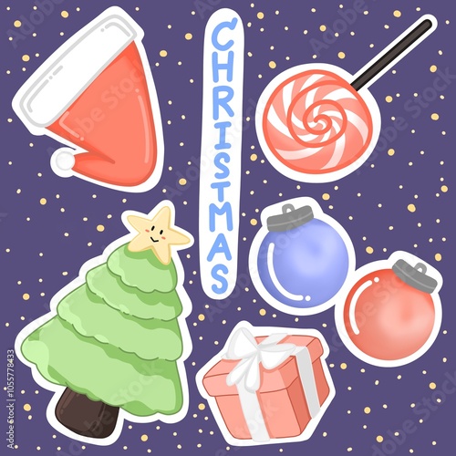 Seamless winter vector illustration featuring a celebration pattern with Christmas gifts, snowflakes, and stars for a festive holiday season design