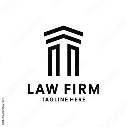 law firm logo design illustration