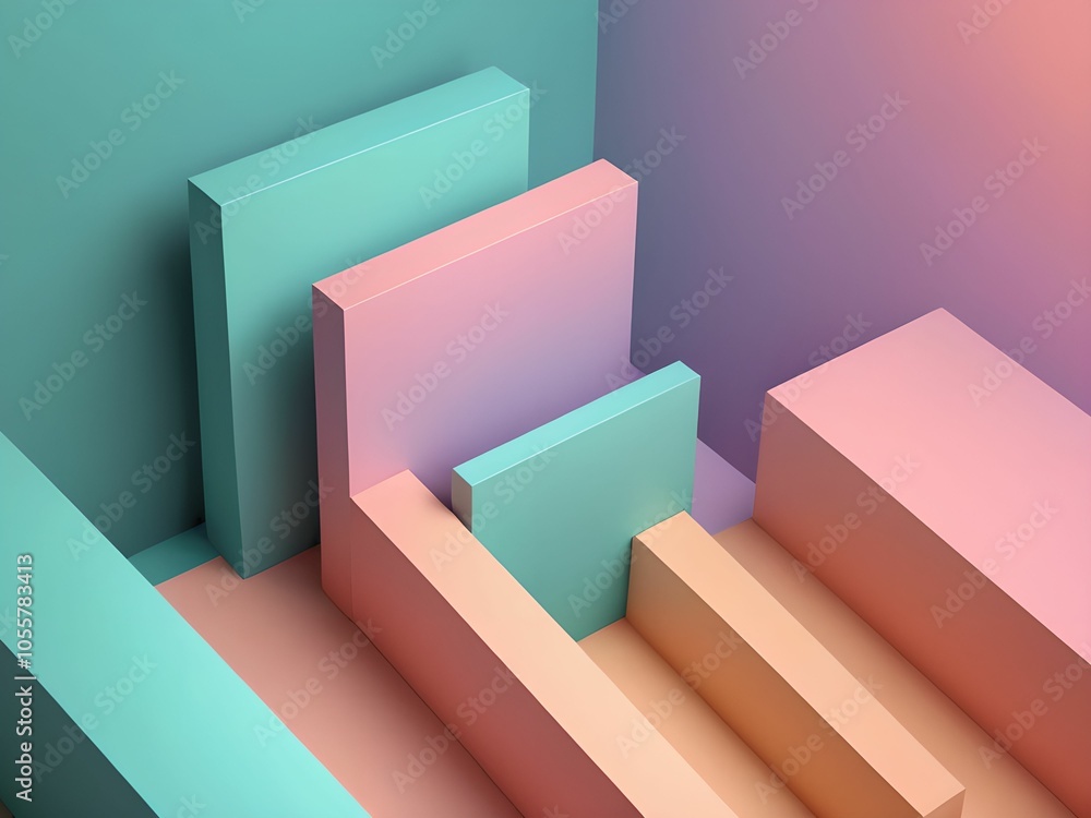 wallpaper with abstract, pastel and 3D geometric shapes
wallpaper with abstract, pastel and 3D geometric shapes