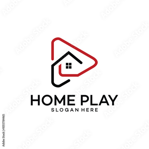 Home creative symbol concept, home play logo design template illustration vector