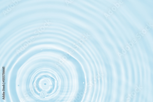 Abstract transparent water shadow surface texture natural ripple on blue background