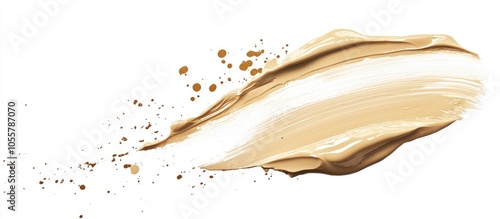 Make Up Foundation Smudge White Isolated Background