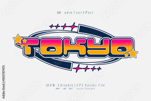 Tokyo Editable text Effect Simple Style