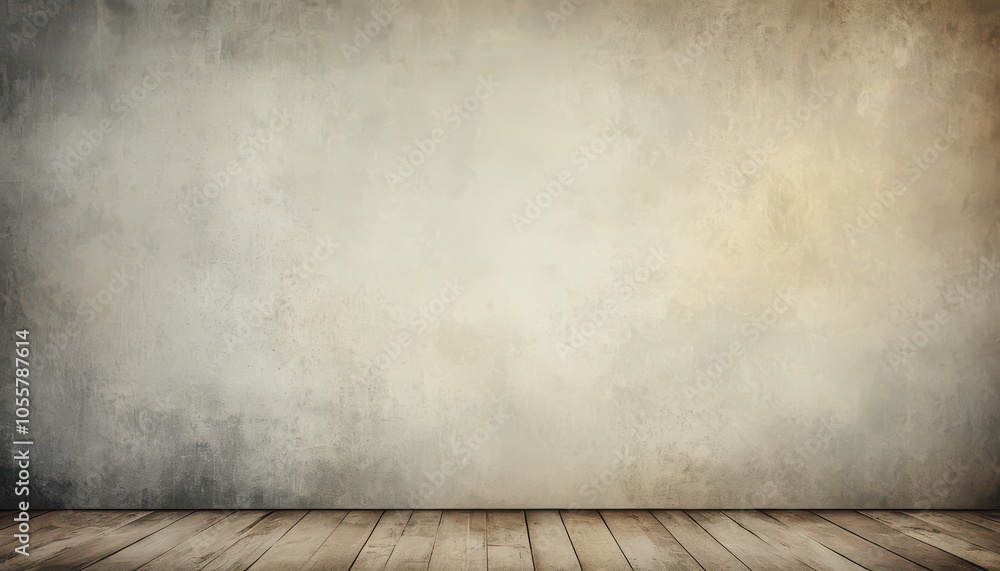 A rustic wooden floor complements a textured concrete wall, creating a vintage and industrial atmosphere. Ideal for backgrounds, A rustic wooden floor complements a textured concrete wall, creating a vintage and industrial atmosphere. Ideal for backgrounds,