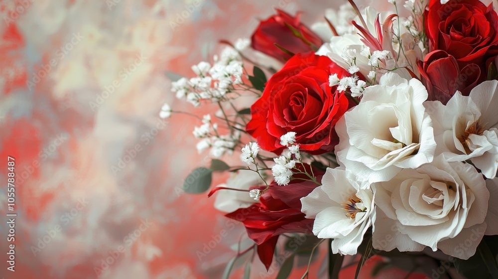 Bouquet Red And White Flowers Bouquet Red And White Flowers