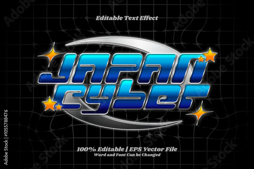 Japan Cyber Editable text Effect Gradient Game style