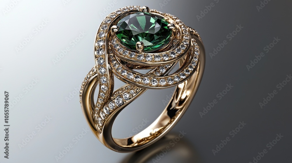 Ring Of The Jewelry With Green Sapphire Ring Of The Jewelry With Green Sapphire