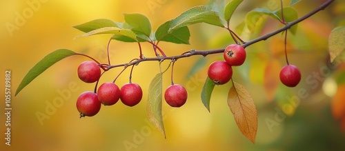 Spindle Tree Euonymus Sieboldianus Fruits photo