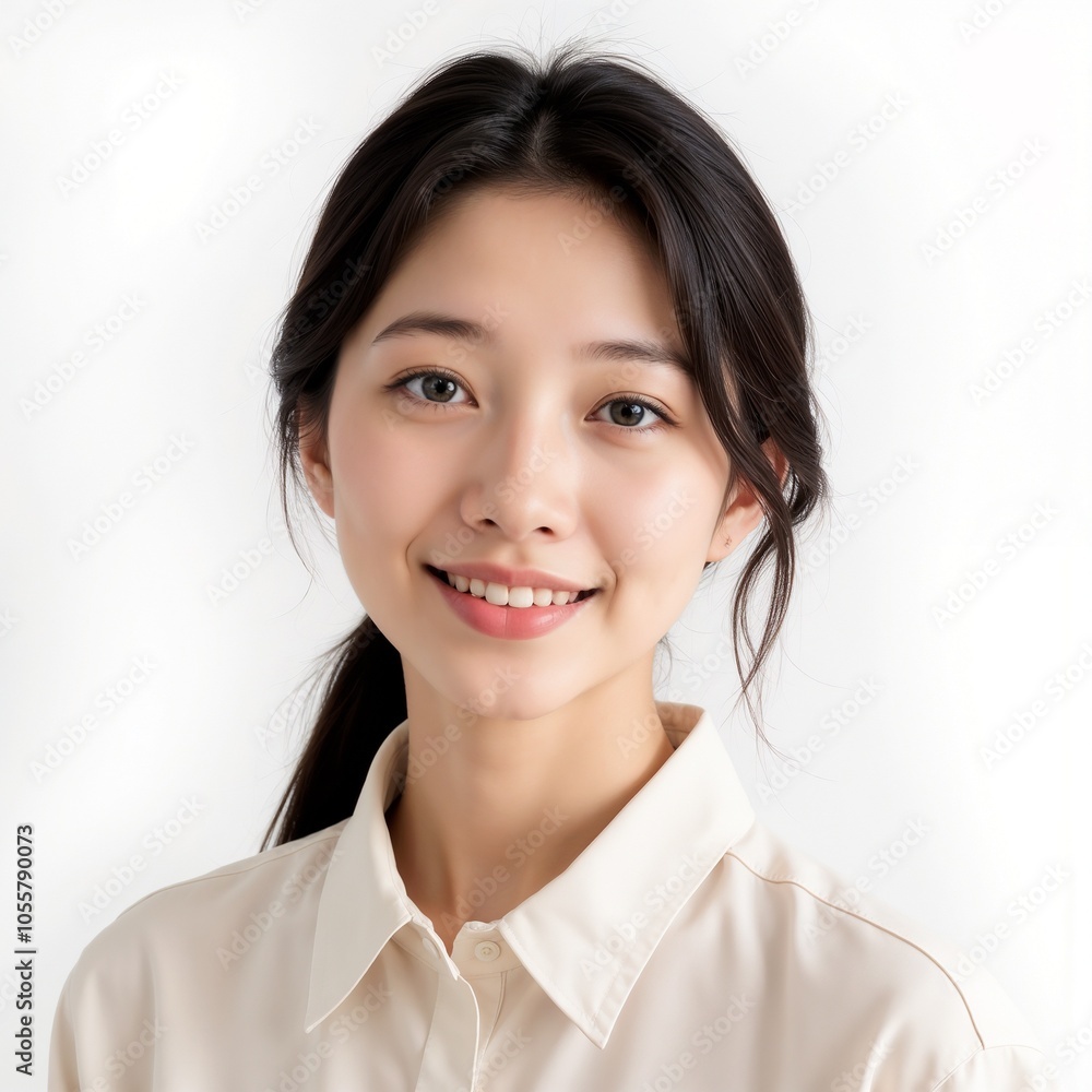 Close-up portrait of a smiling girl Close-up portrait of a smiling girl