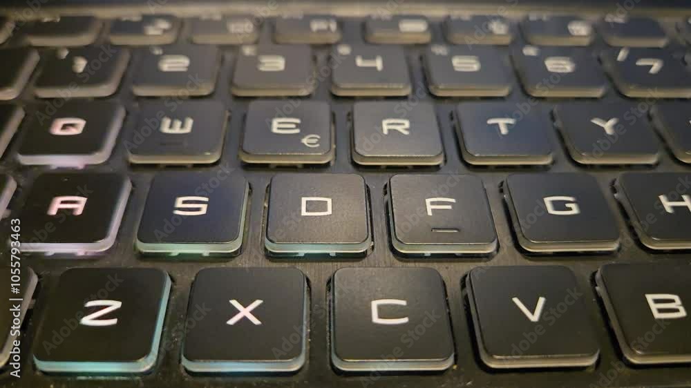 Side left keyboard with LED rgb