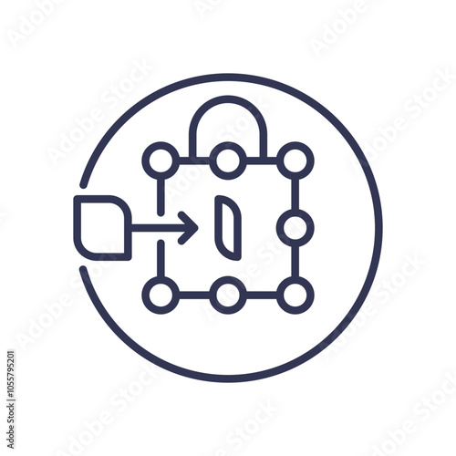 Illustration of enzyme-substrate interaction with lock and key model.