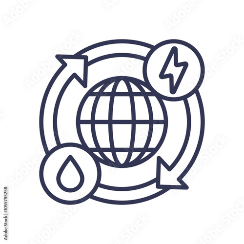 Globe with dollar symbols, representing global trade and financial connections.