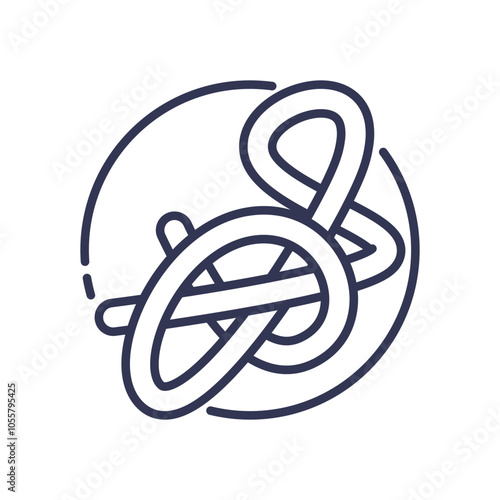 Abstract knot symbolizing protein folding complexity.