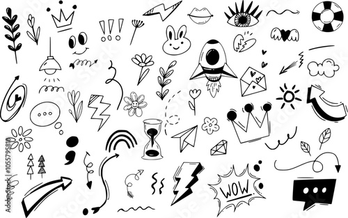 hand drawn scribble doodle