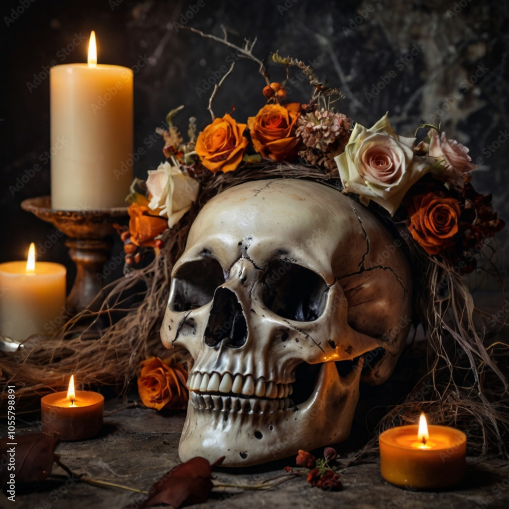 skull and candle skull and candle