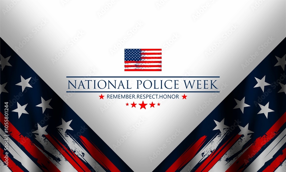 National Police week, vektor background banner . National Police week, vektor background banner .