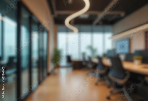 motion blur background of modern office interior design contemporary workspace for creative business defocus long exposure shake jerk