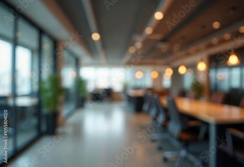 motion blur background of modern office interior design contemporary workspace for creative business defocus long exposure shake jerk