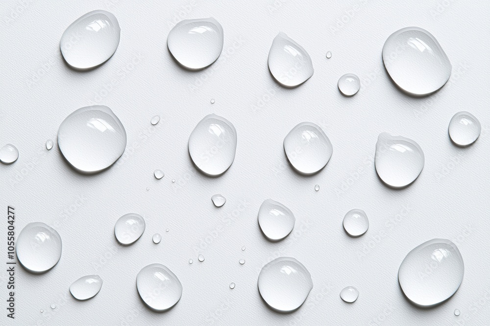 Drops of rain droplets are transparent and rainy, creating a glassy effect Drops of rain droplets are transparent and rainy, creating a glassy effect