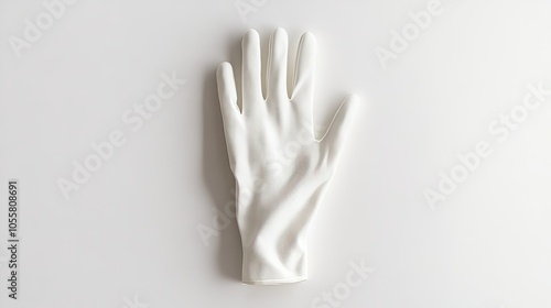 Single kitchen cooking glove isolated on a clean white background, offering a minimalist visual for culinary themes.