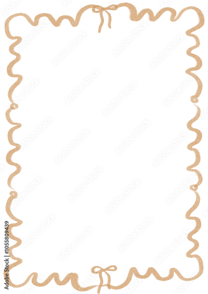 Coquette border bow fit for birthday wedding engagement wedding invitation in cream Coquette border bow fit for birthday wedding engagement wedding invitation in cream