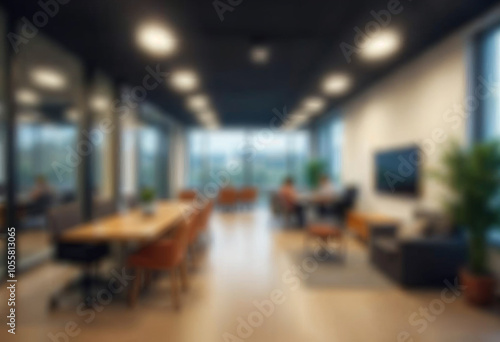 motion blur background of modern office interior design contemporary workspace for creative business defocus long exposure shake jerk