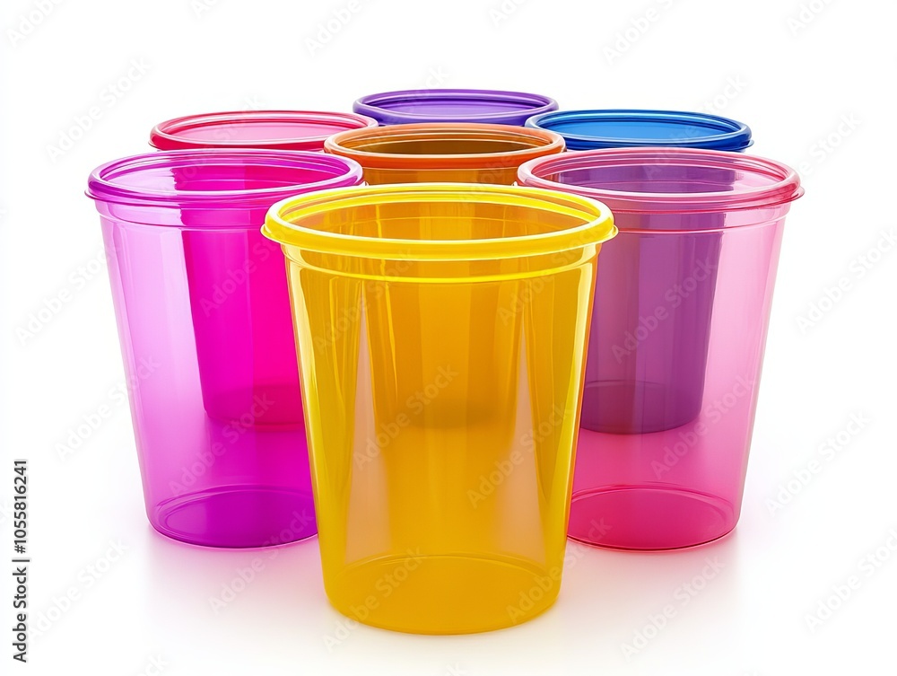 Colorful plastic cups Colorful plastic cups