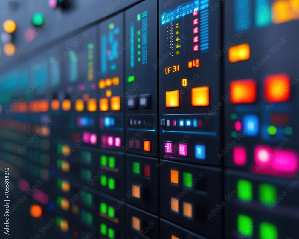 AIdriven control panel monitoring factory efficiency, smart production technology AIdriven control panel monitoring factory efficiency, smart production technology