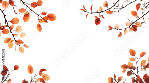 Wallpaper Mural Autumn leaves on tree branches creating beautiful frame Torontodigital.ca