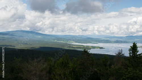 Breathtaking view of Lipno and its surroundings.