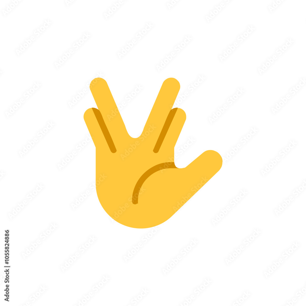 Fototapeta premium Vulcan Salute Emoji 