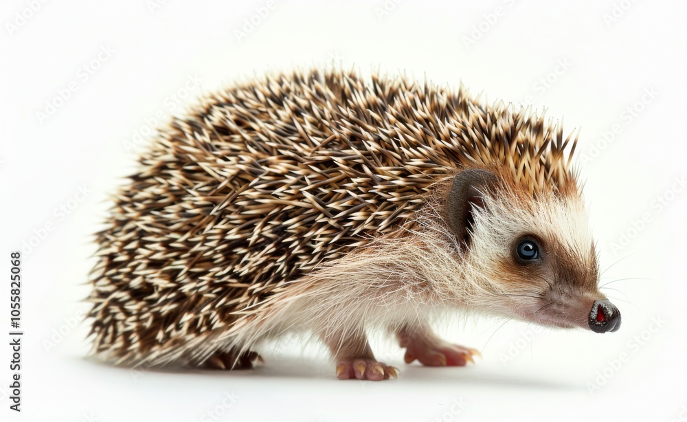 A Close-Up View Of A Brown Hedgehog With Spikes A Close-Up View Of A Brown Hedgehog With Spikes