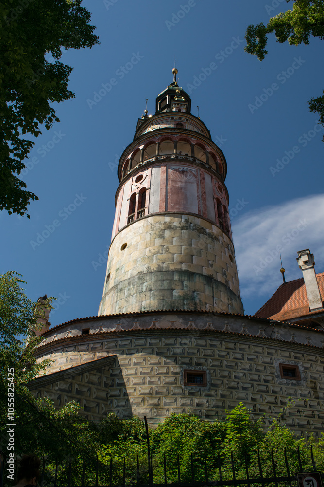 Fototapeta premium The picturesque historical town of Český Krumlov is full of historical monuments.