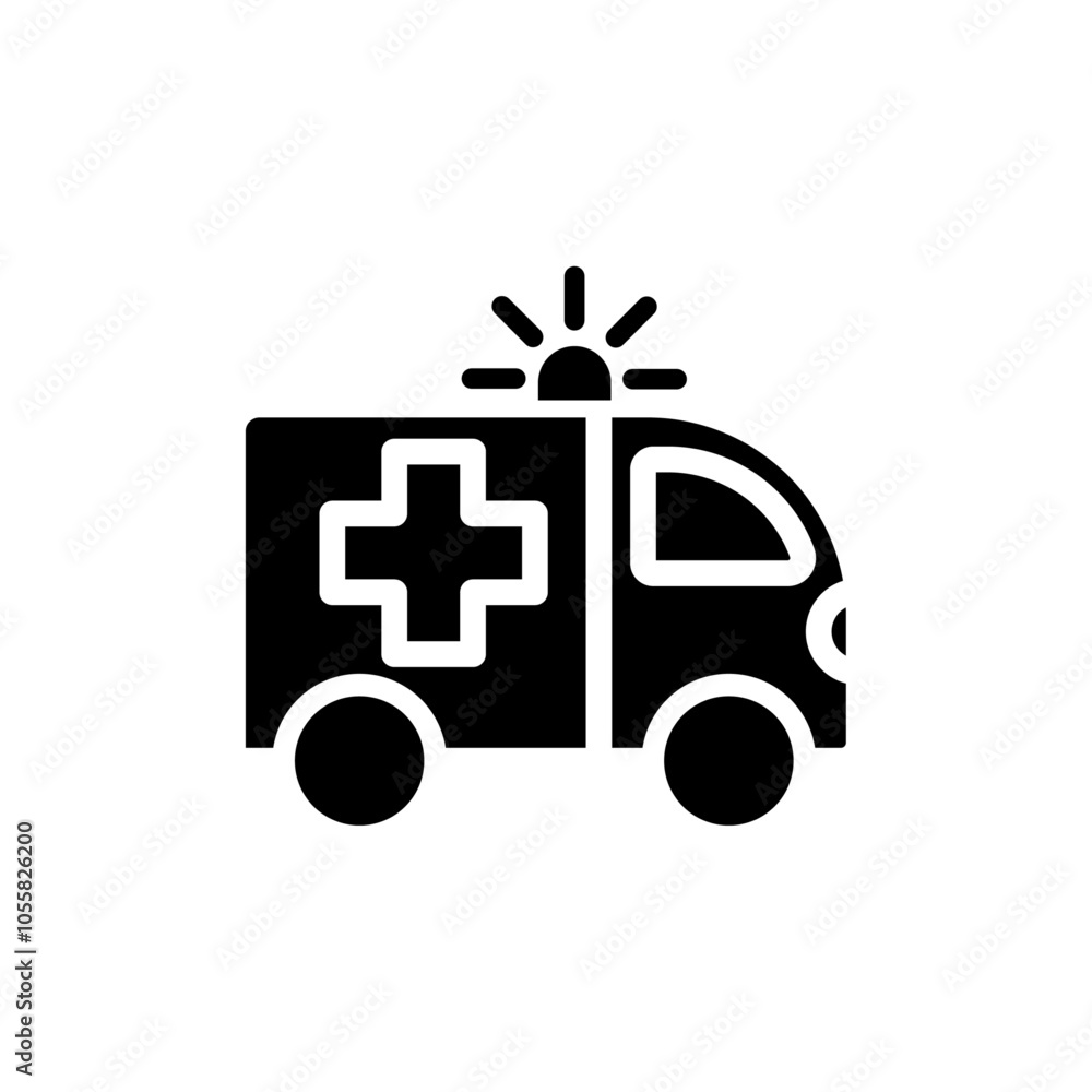Ambulance icon logo sign set vector outline Ambulance icon logo sign set vector outline