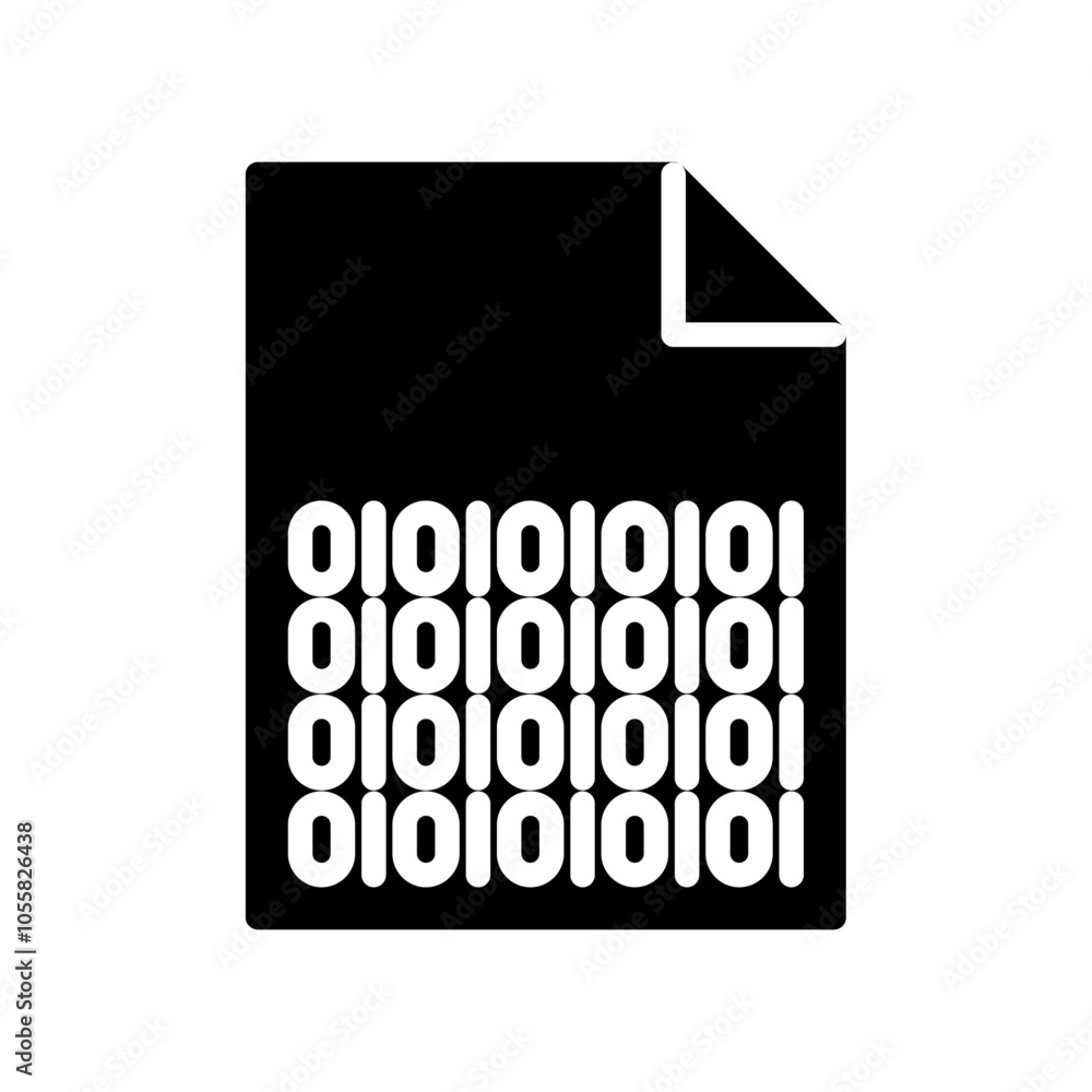 Binary code icon logo sign set vector outline Binary code icon logo sign set vector outline