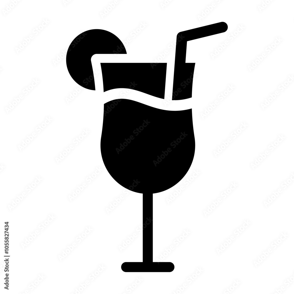 Cocktail icon logo sign set vector outline Cocktail icon logo sign set vector outline
